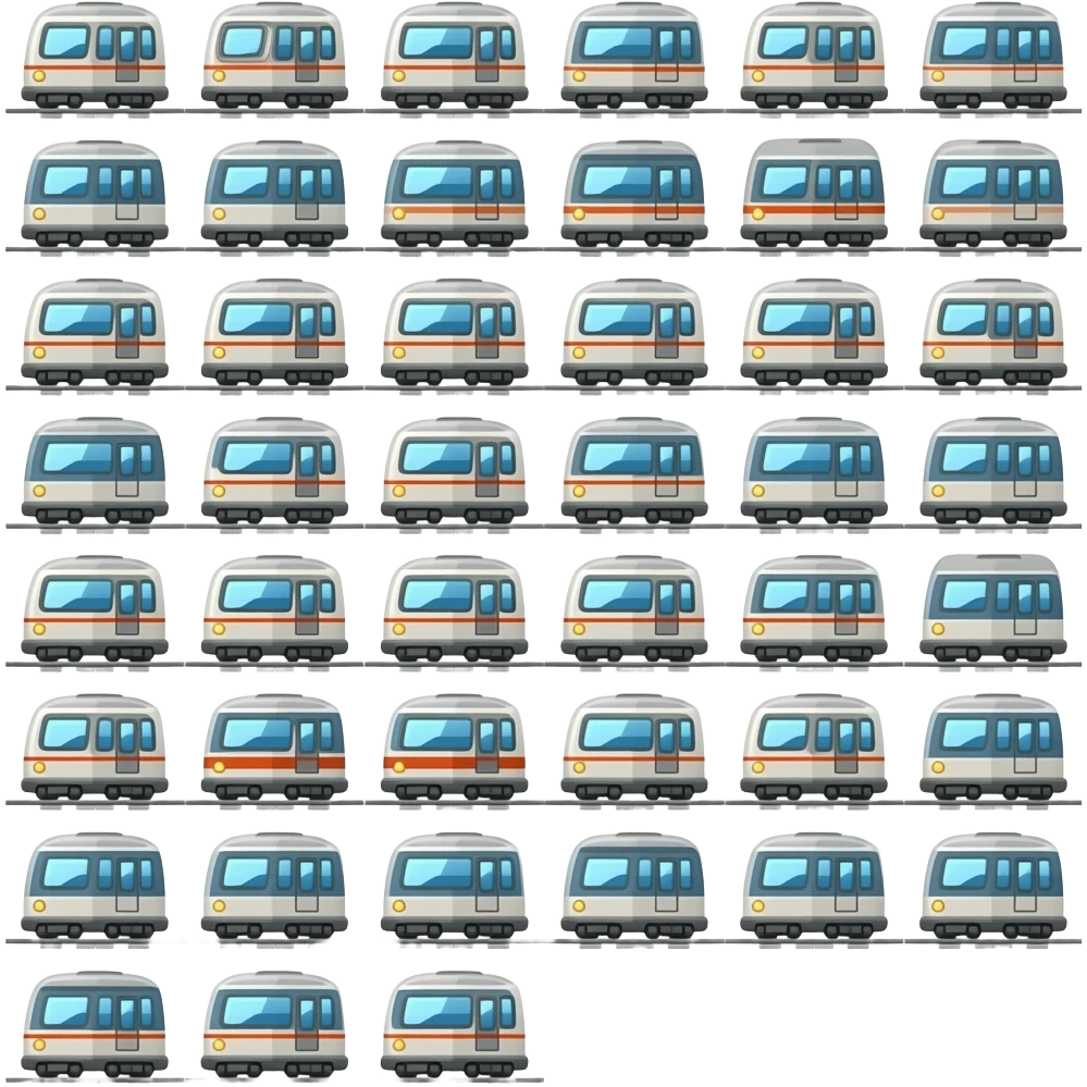100 trains emoji
