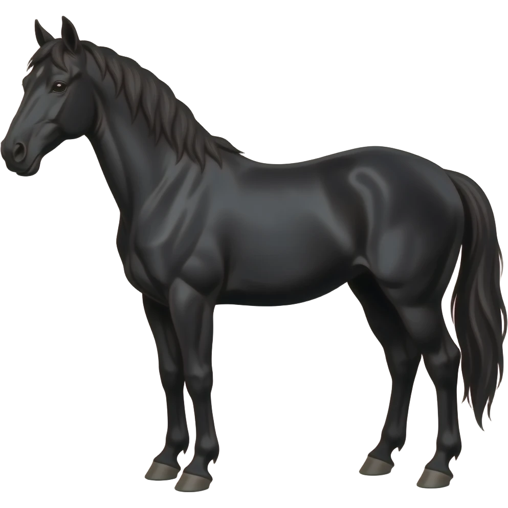 Black horse emoji