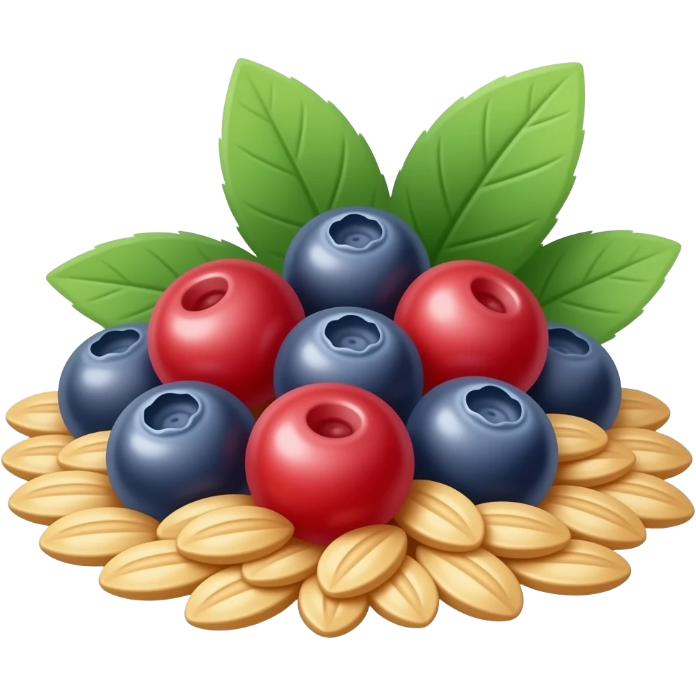 berries and oats emoji