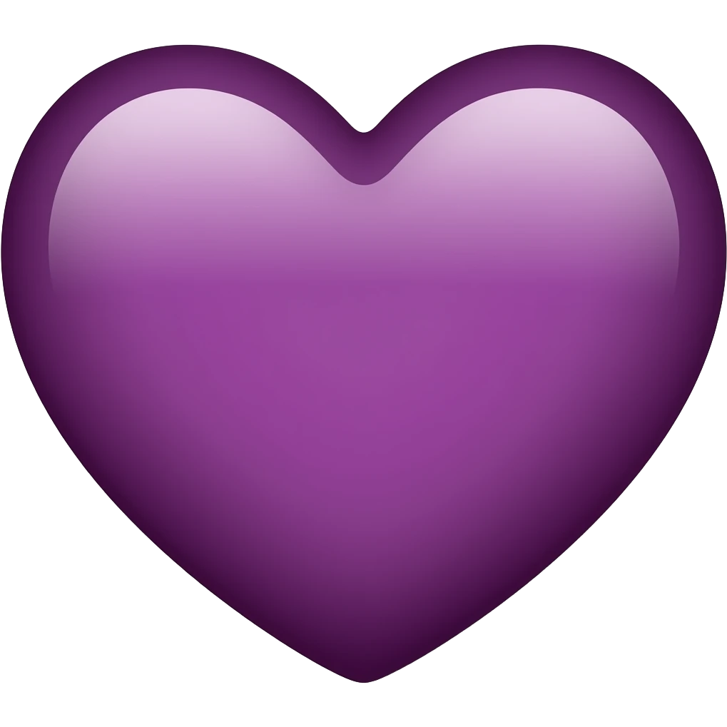 Plum Purple  heart emoji