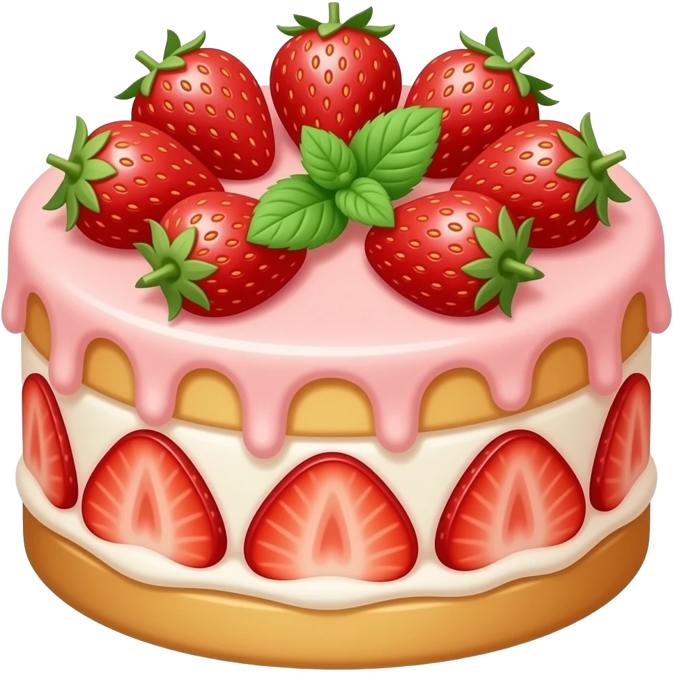 Strawberry cake emoji