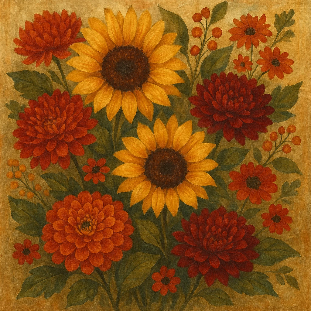 autumn flowers emoji