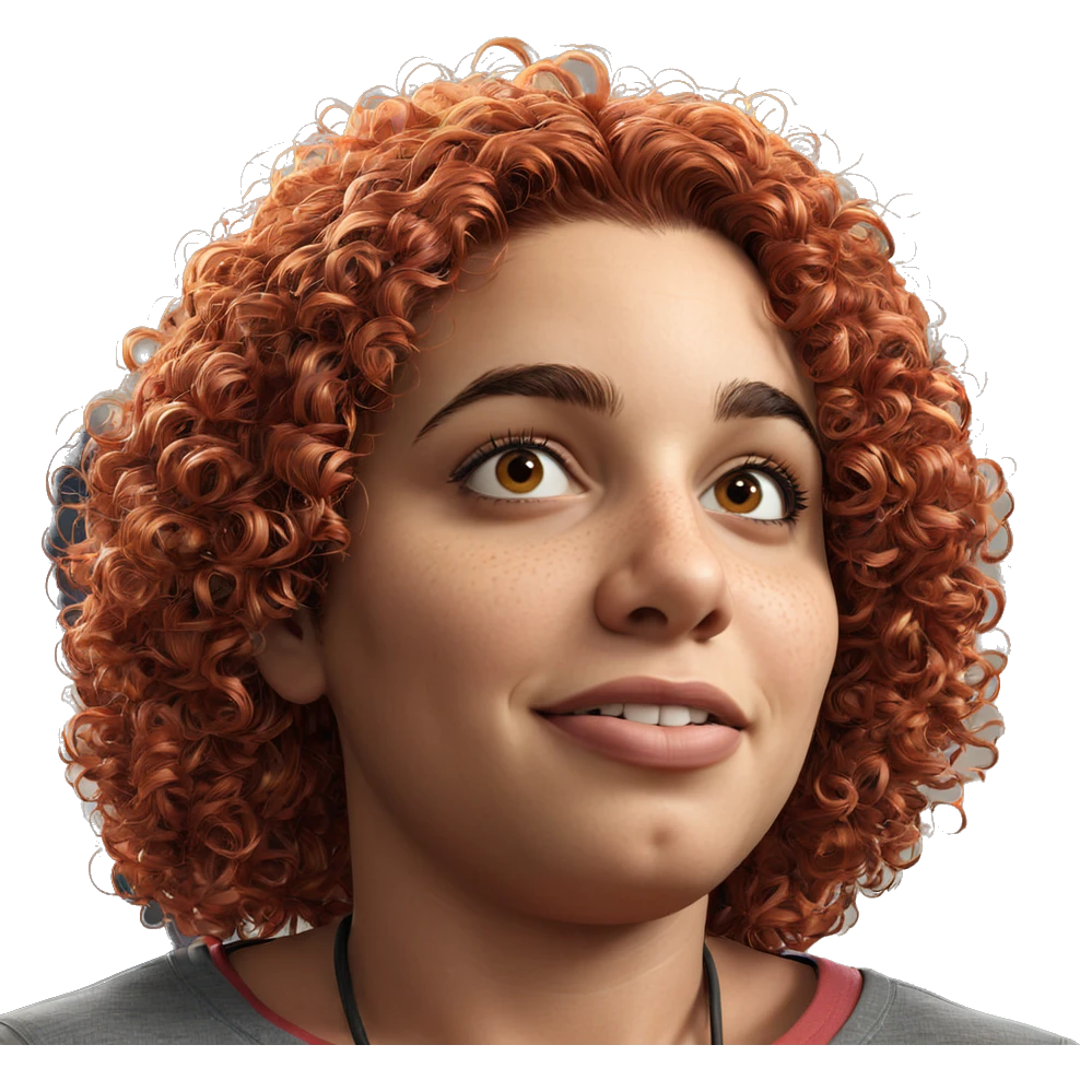 realistic portrait of redhead emoji