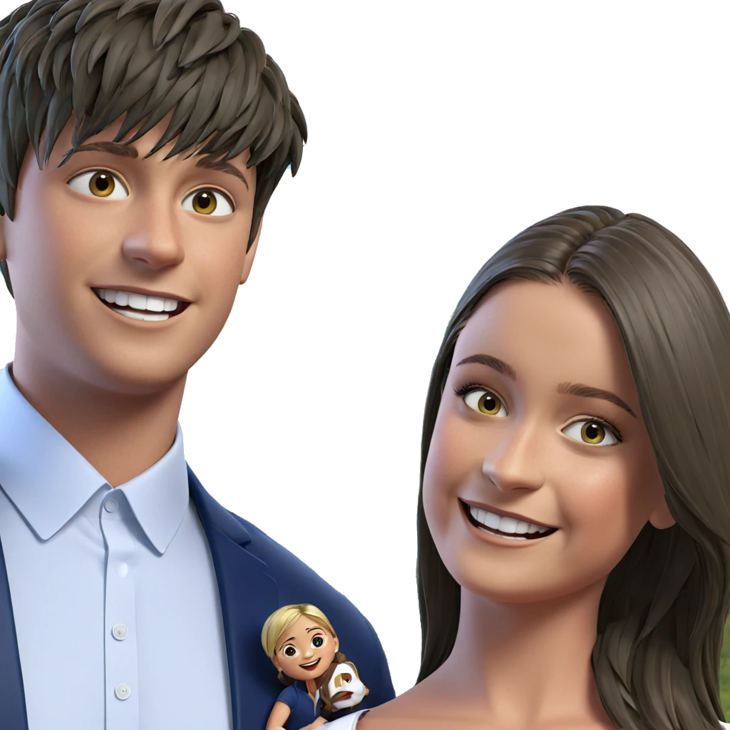 happy couple in nature emoji