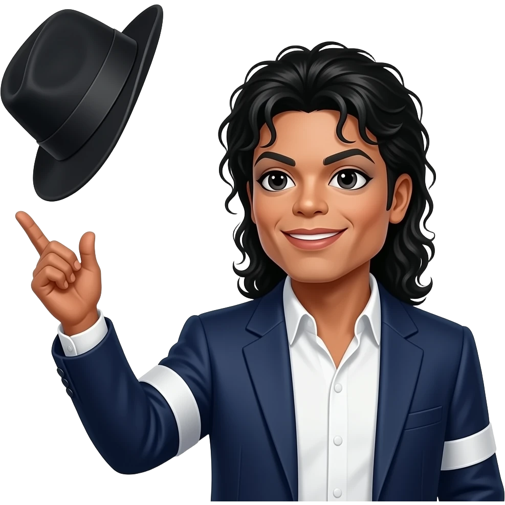 Michael Jackson geste Hut wurf emoji