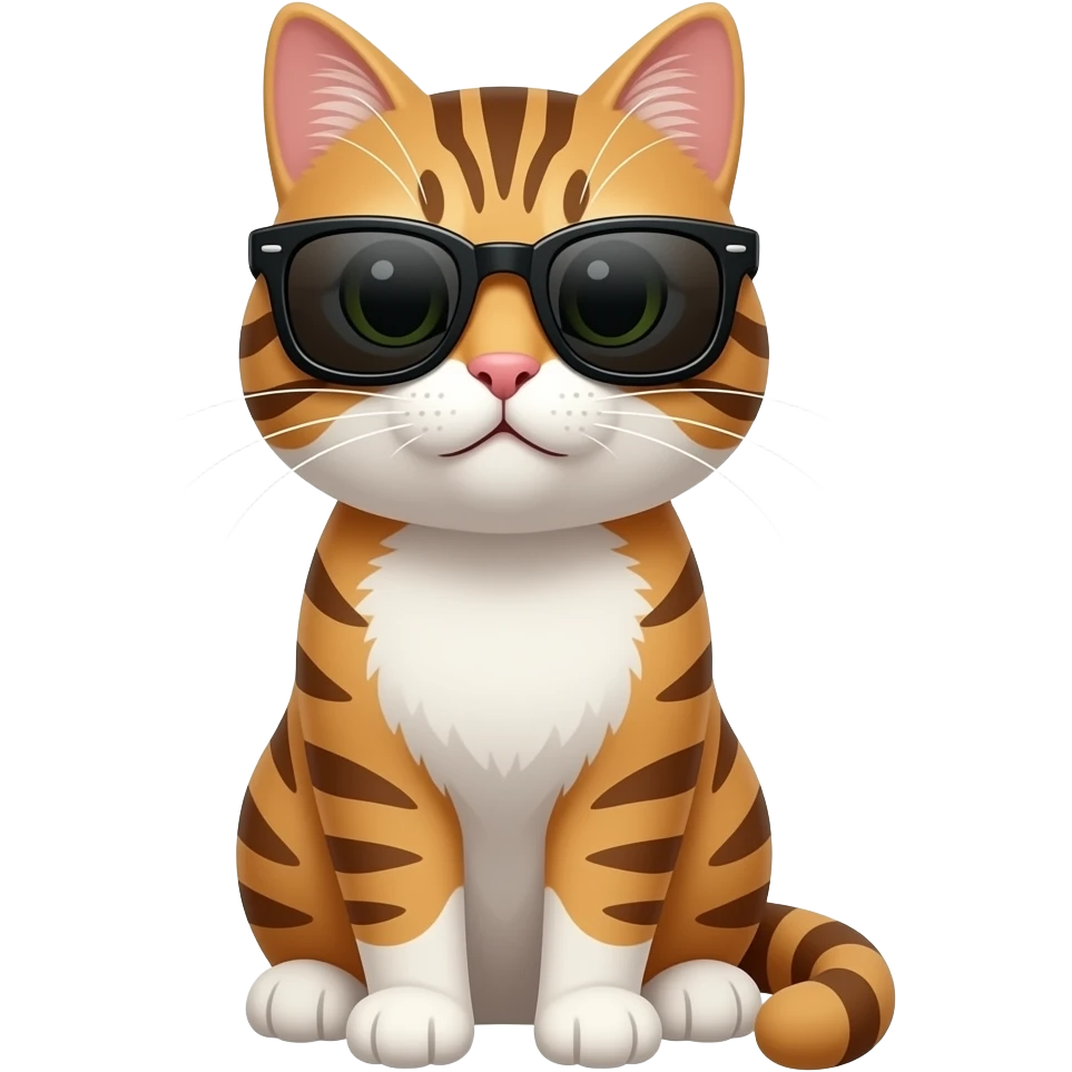 Cat wearing sunglasses emoji