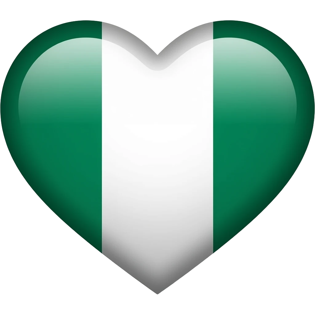 Nigeria heart flag emoji
