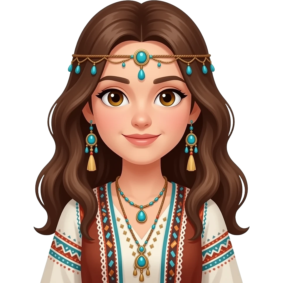 girl with boho emoji