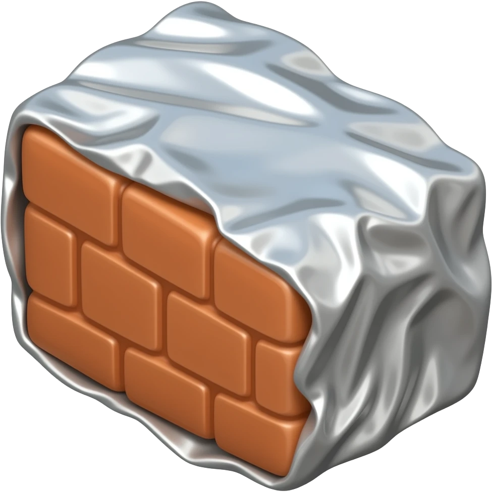 food brick foil emoji