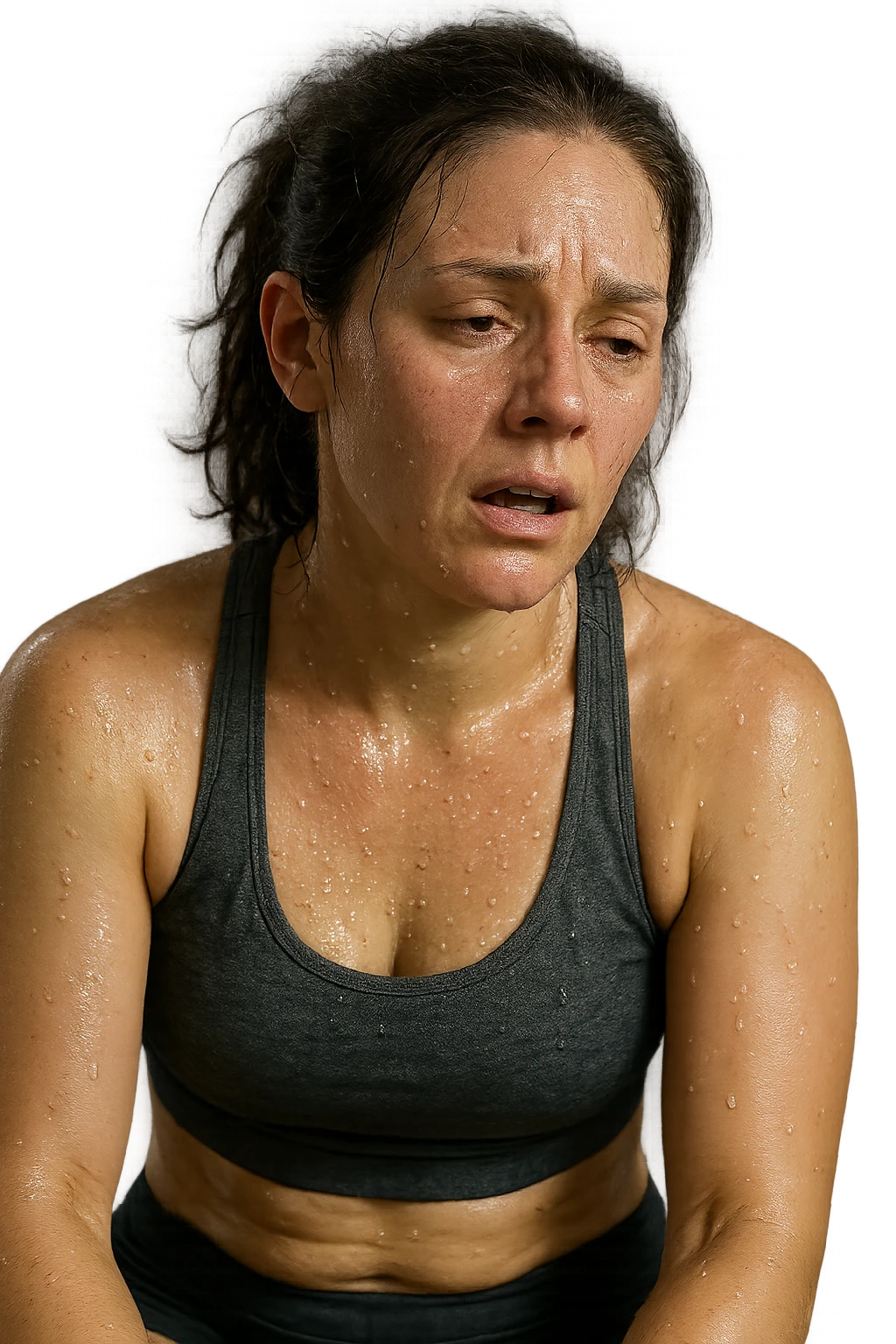 donna molto stanca dopo il workout immagine realistica in 3d emoji