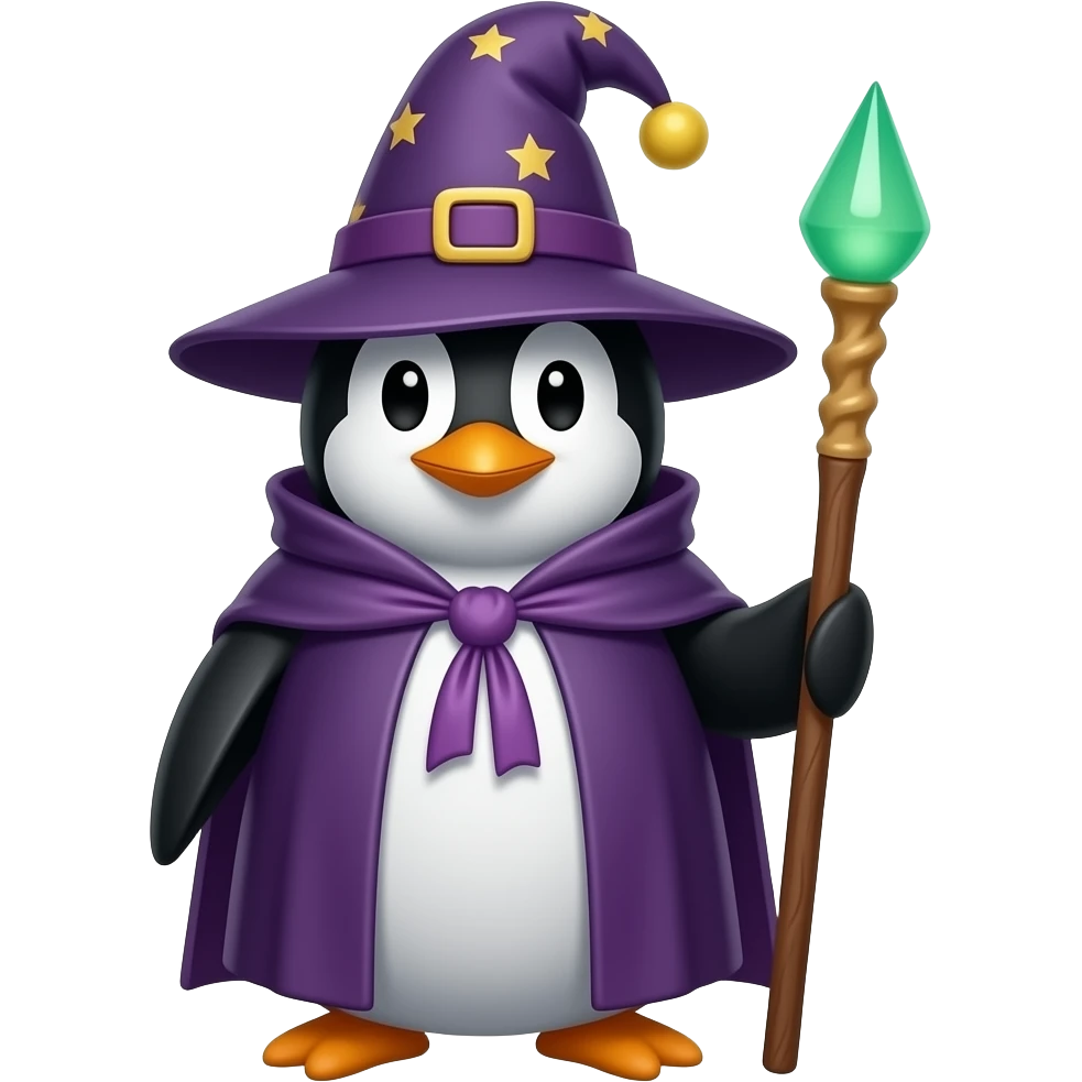Penguin Wizard emoji