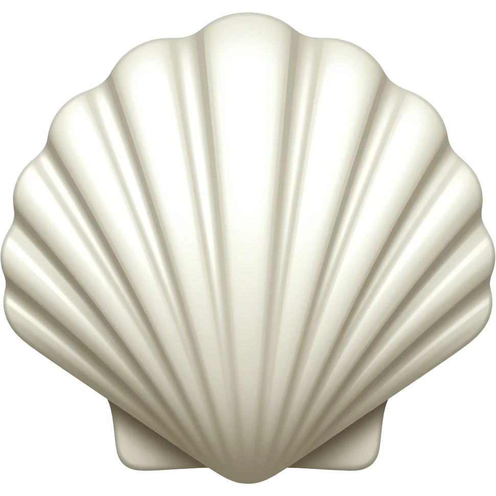 Concha branca do caminho de Santiago coma v emoji