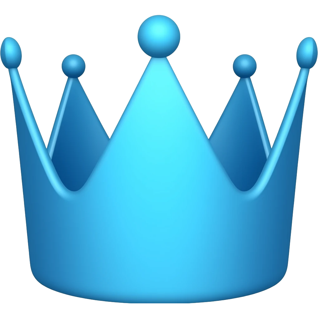 Blue crown emoji