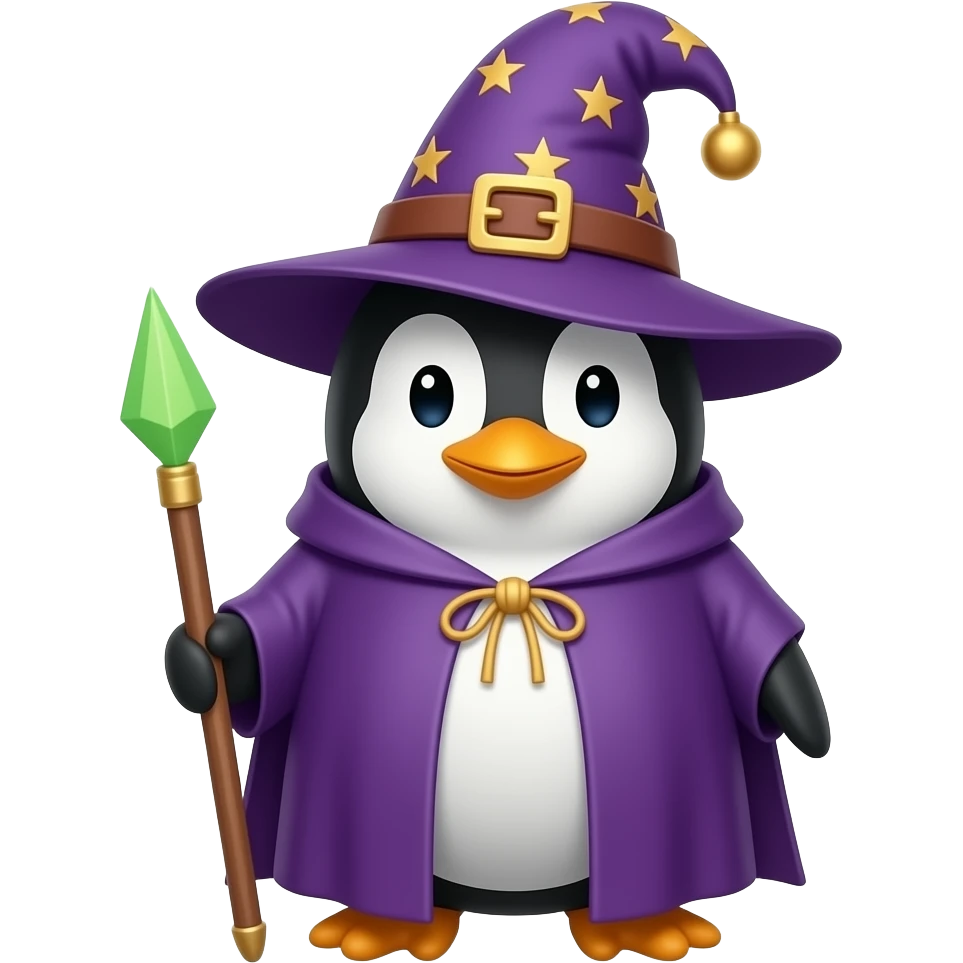 Penguin Wizard emoji