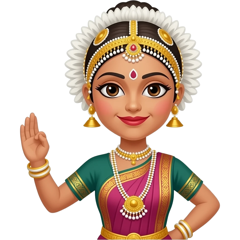 Kathak dancer with ghoongru emoji