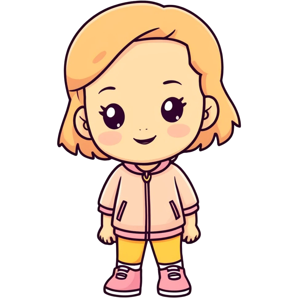 Light skin tone little girl emoji