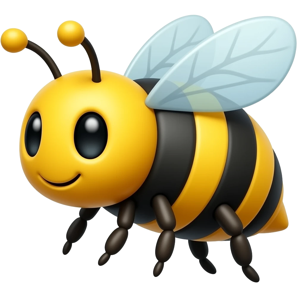 Cartoon bumblebee emoji