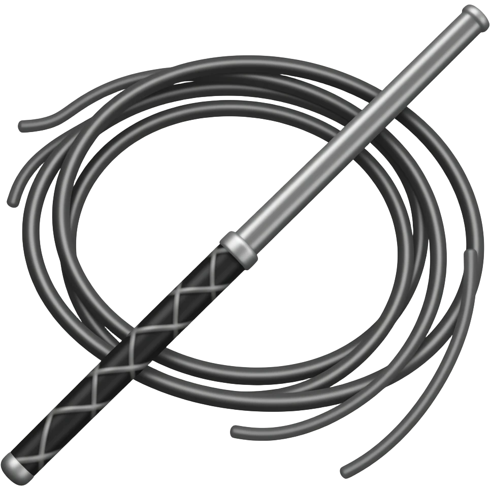 black riding crop emoji