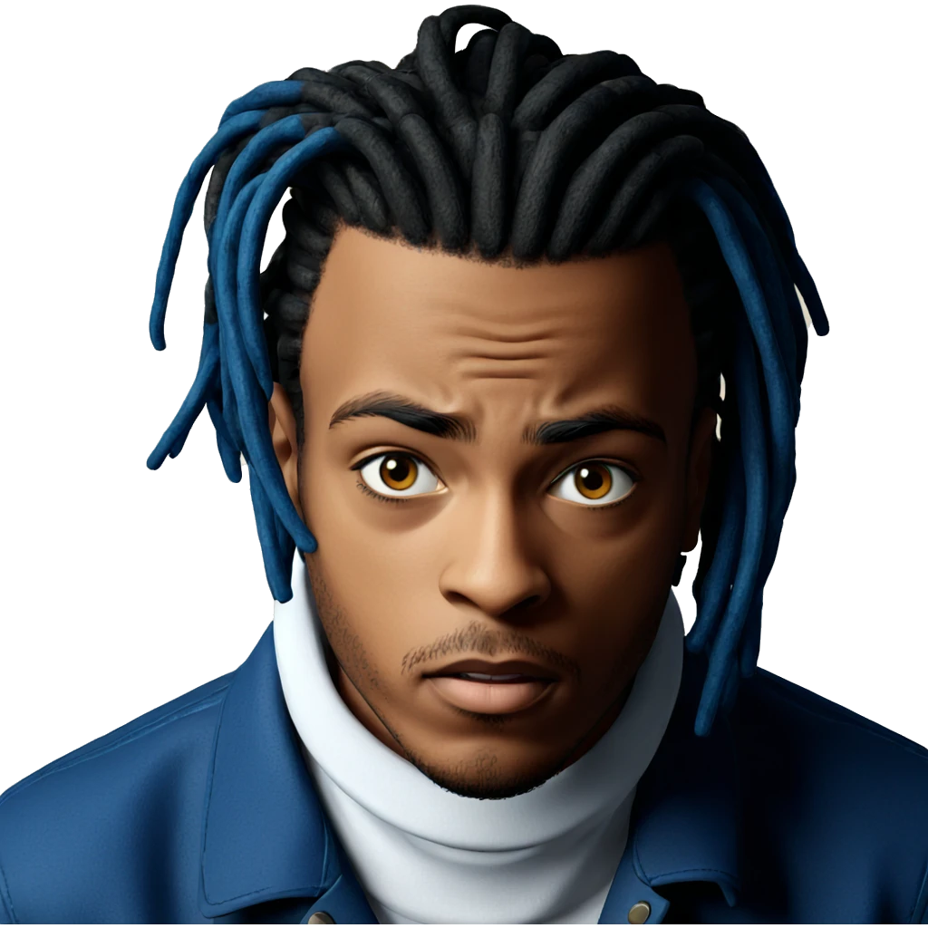 male portrait with dreadlocks emoji