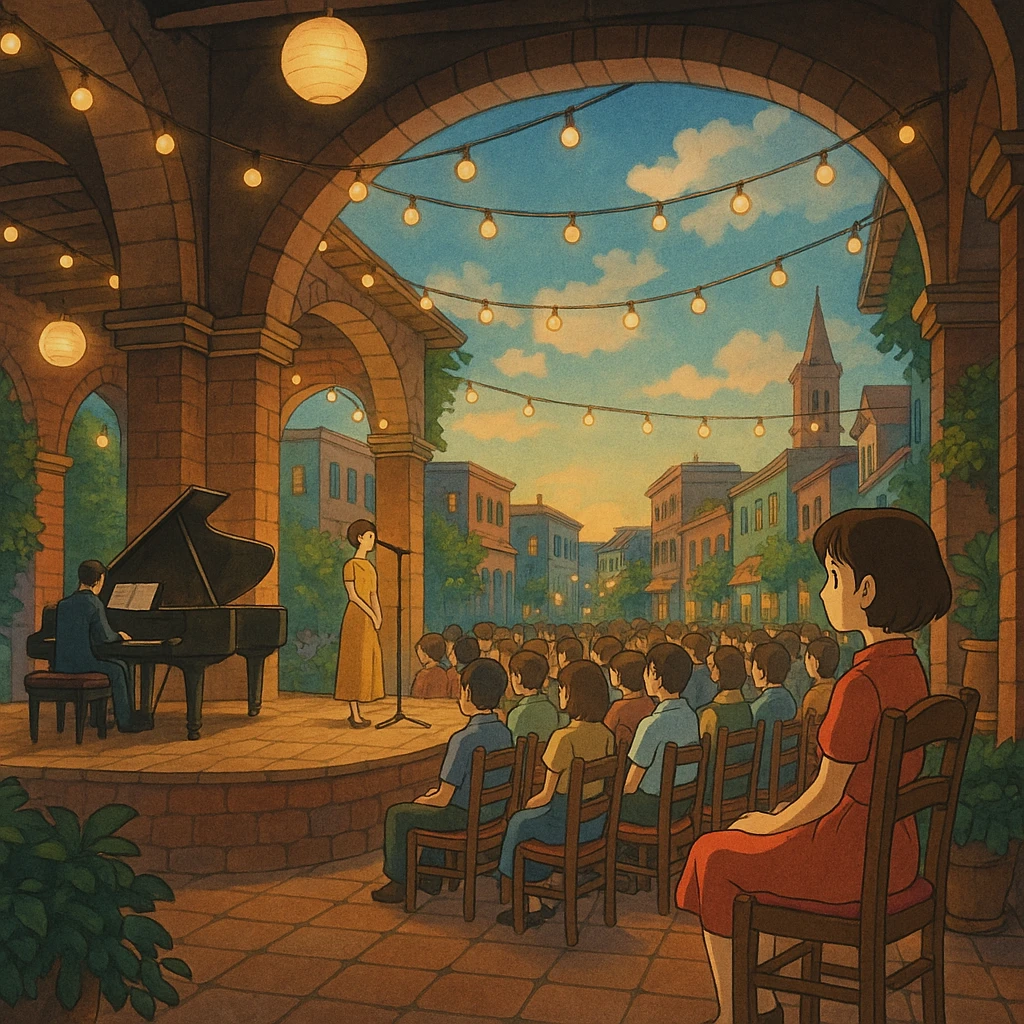 Venue – a place where an event happens. The concert will take place at a new venue downtown. emoji
