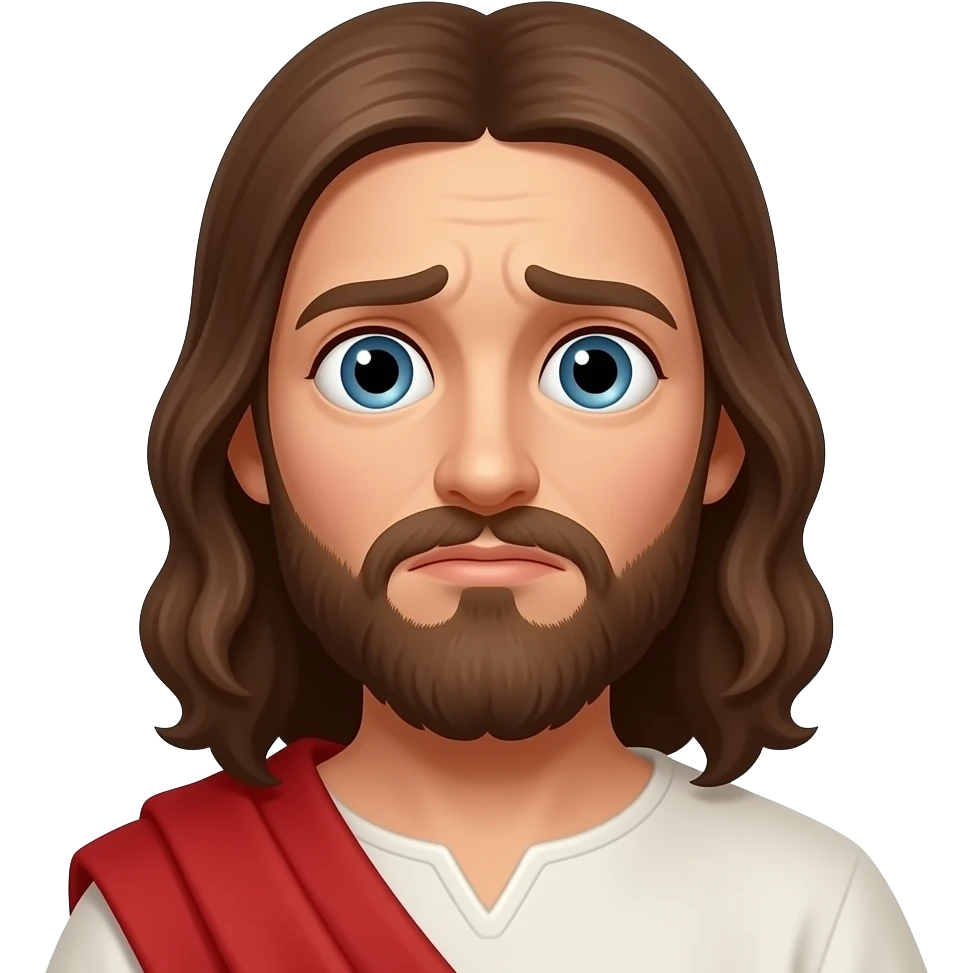 Jesus looking confused emoji