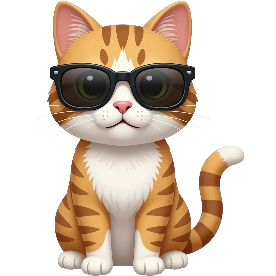 Cat wearing sunglasses emoji