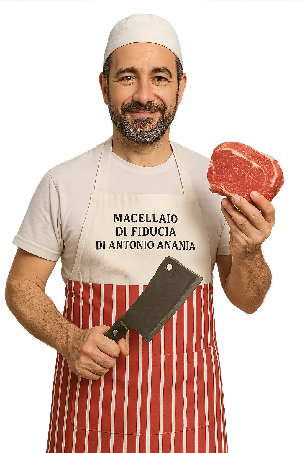 uomo Macellaio chiamato "Macellaio di Fiducia di Antonio Ananìa" emoji