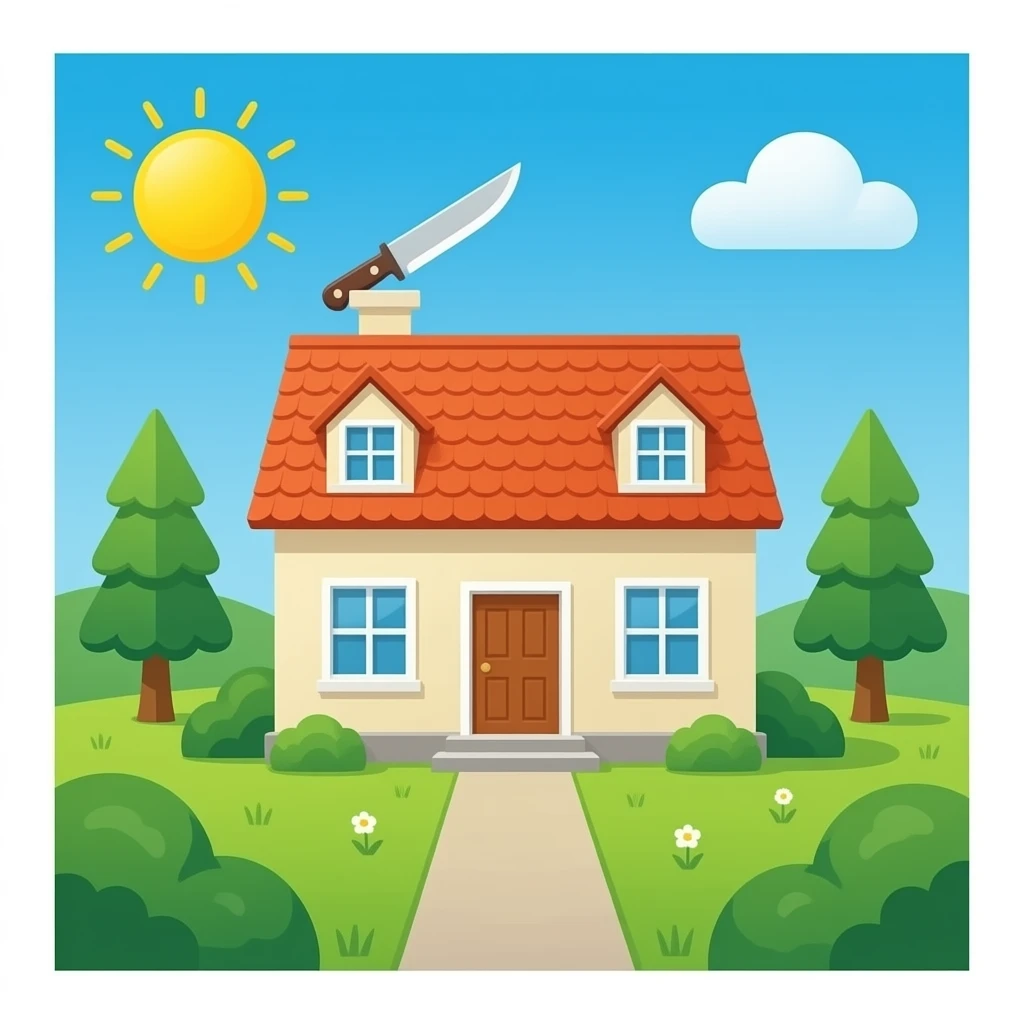 casa de  cucherias sola sin bosque emoji