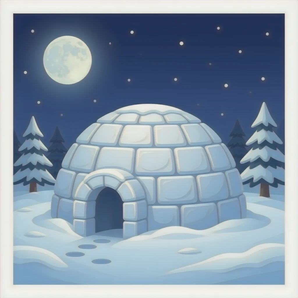 Un igloo emoji