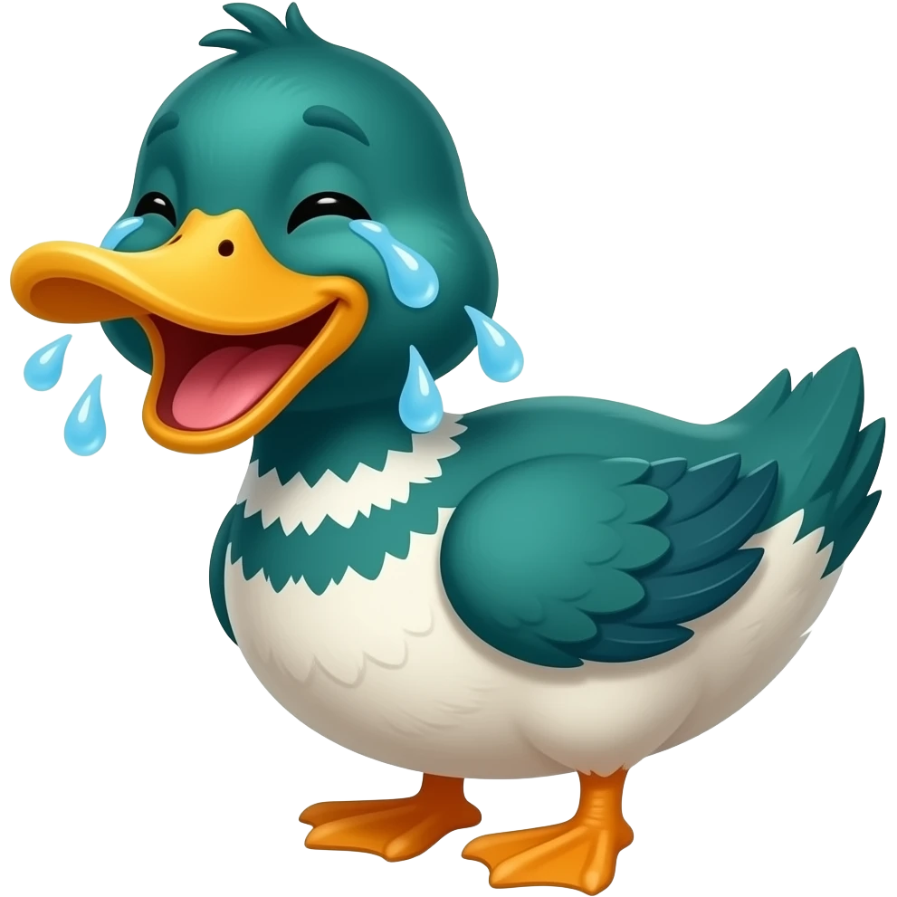 funny teal laughing with tears emoji
