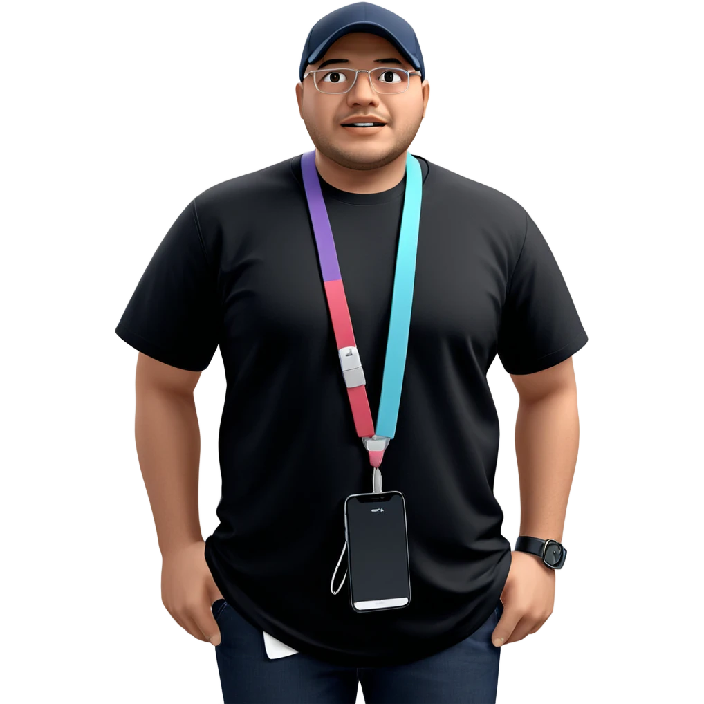 casual male with phone emoji