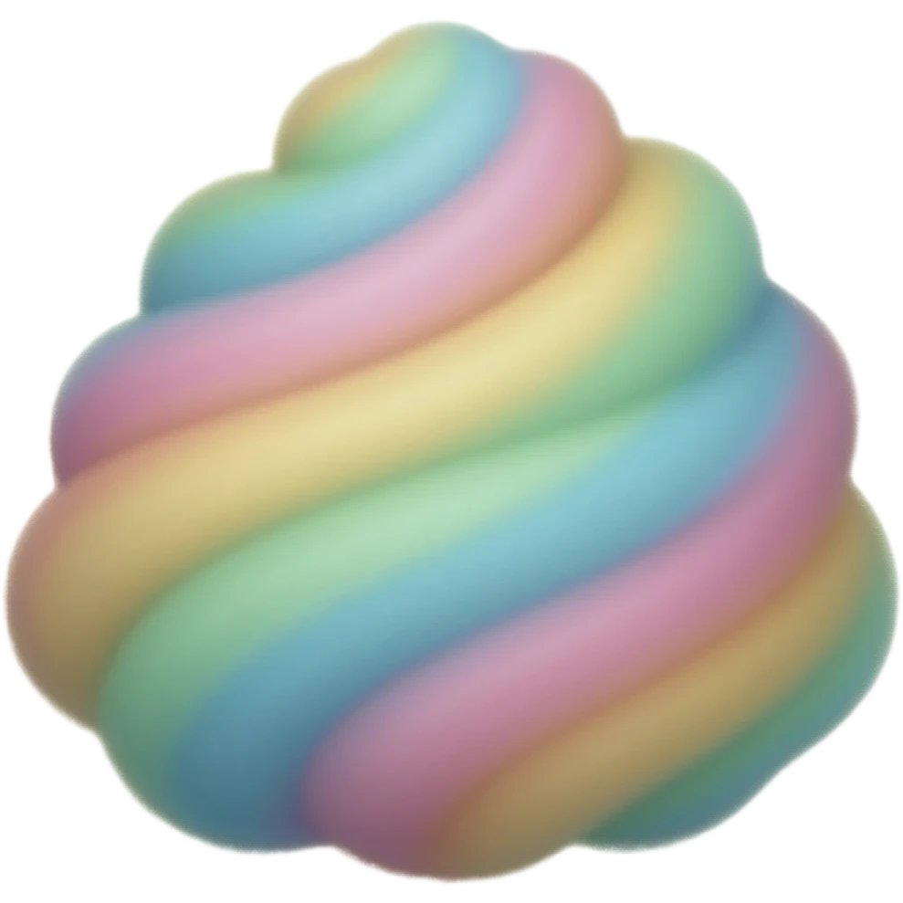 Cotton candy the rainbow Marshmallow emoji