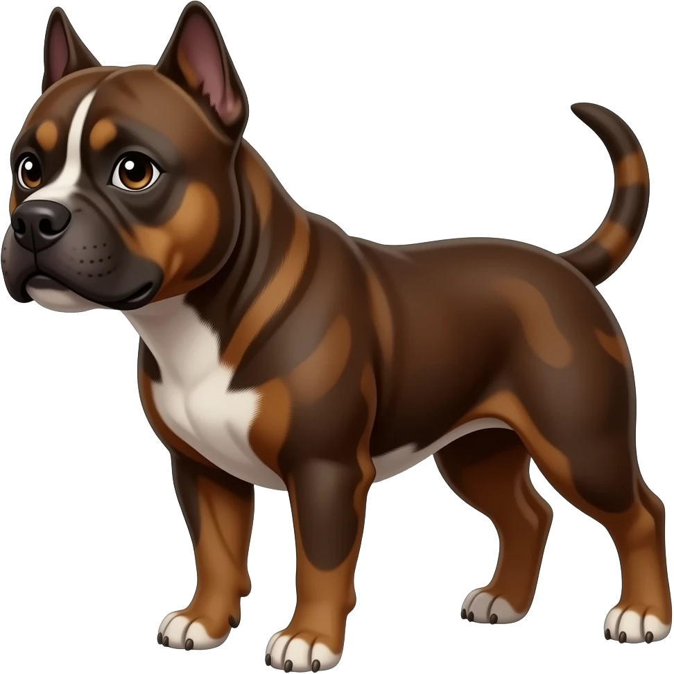 pitbull brindle black emoji