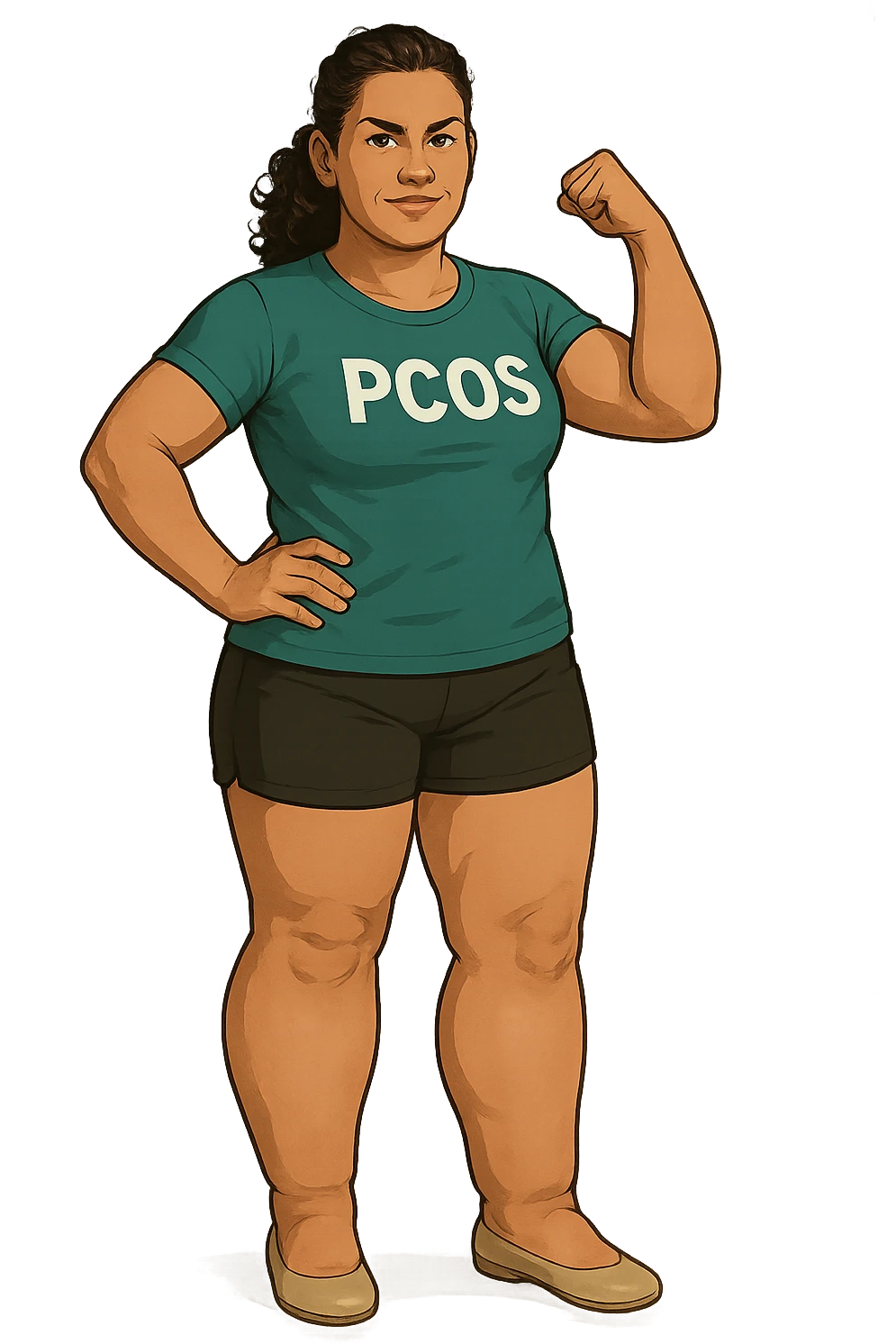 dONNA CON PCOS CHE COMBATTE LE SUE GAMBE GONFIE emoji