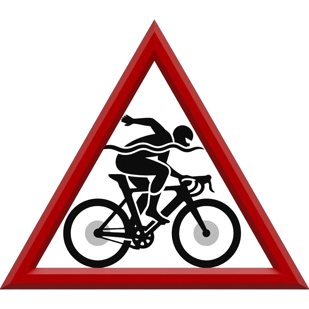 Ironman triathlon race logo emoji