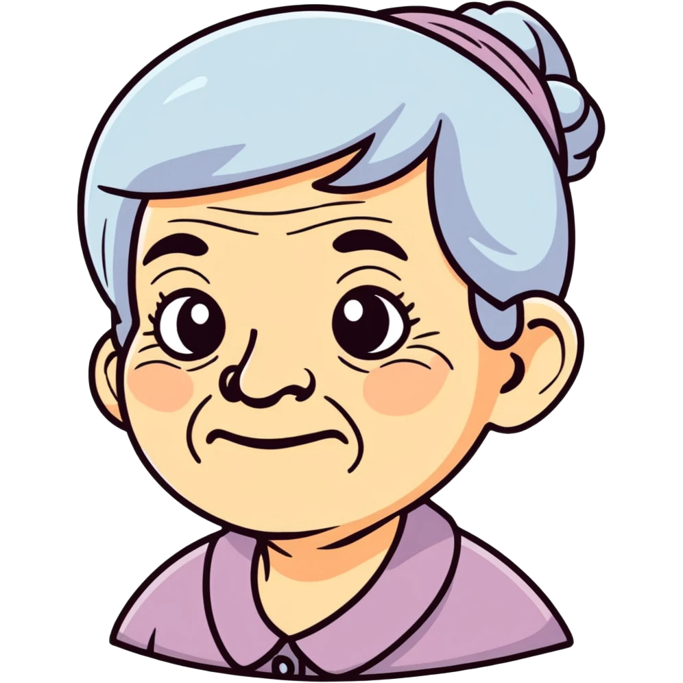 Old lady begin emoji