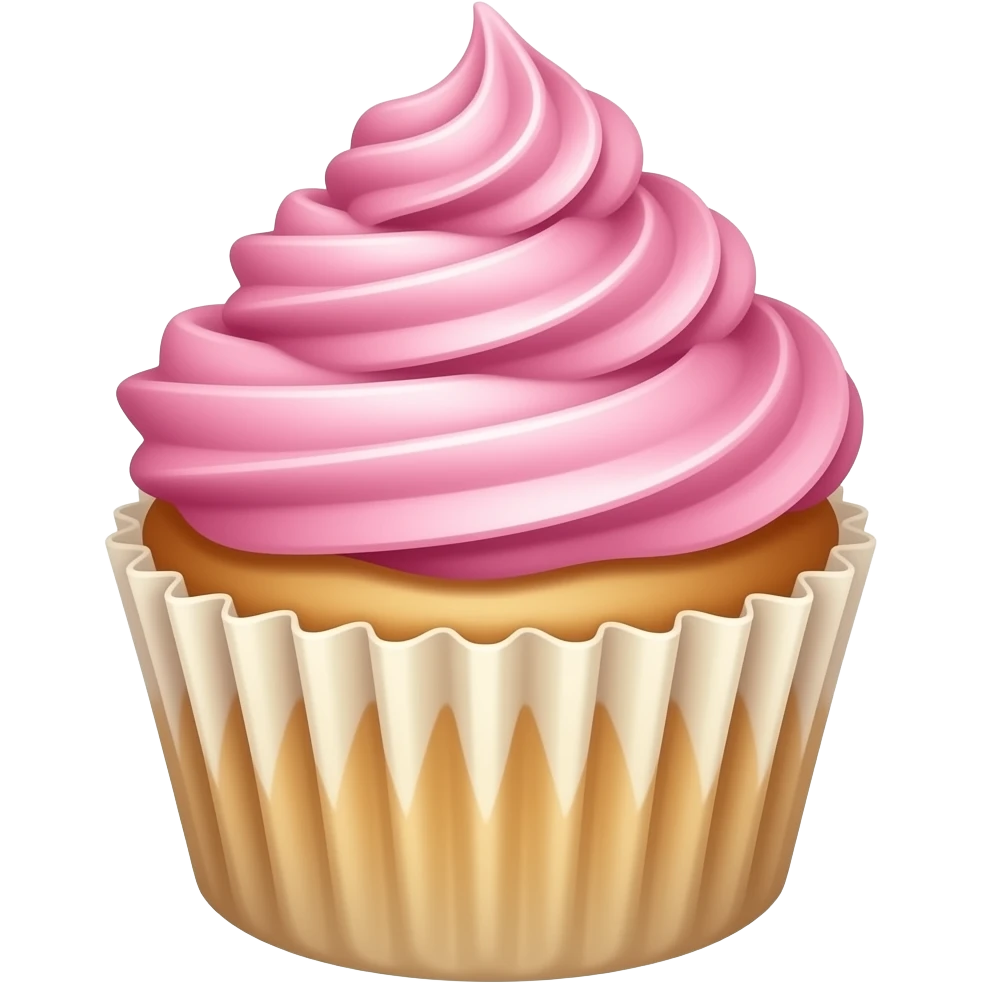 Cupcake with pink icing emoji