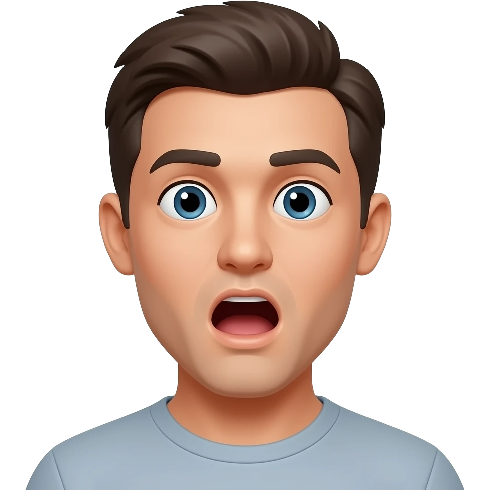 rosto surpreso com a boca aberta emojis.com como um quadrado emoji