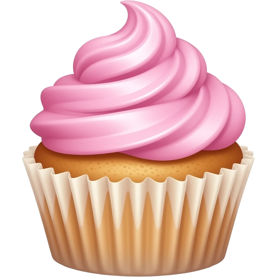 Cupcake with pink icing emoji