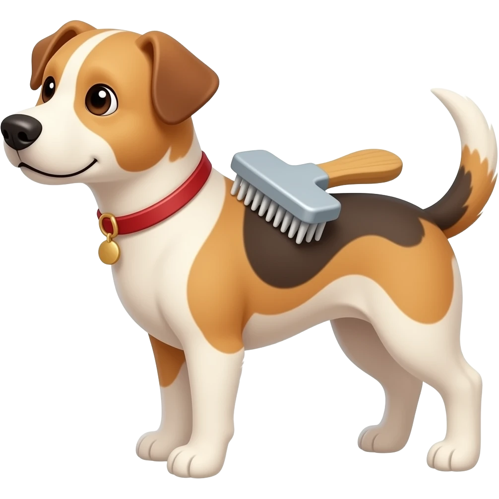 Brush dog emoji