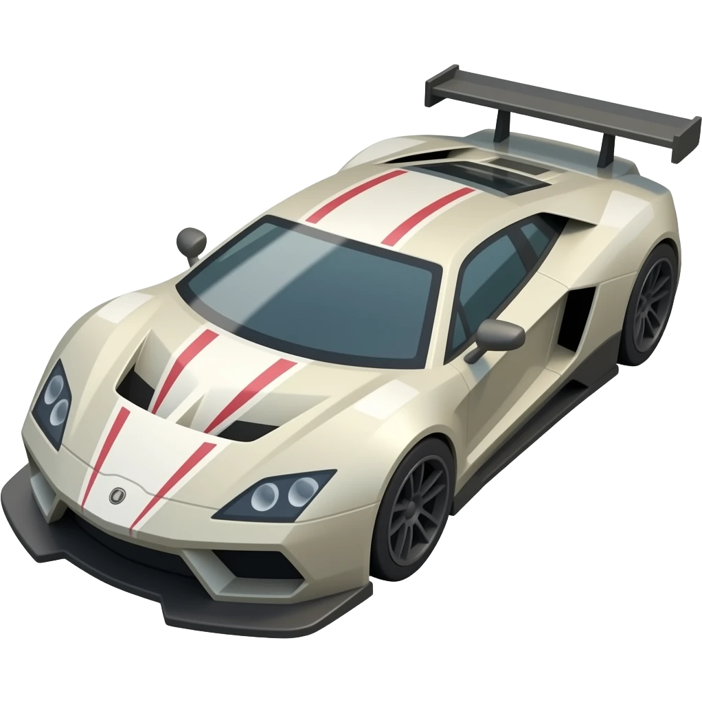 Lowpoly race car emoji