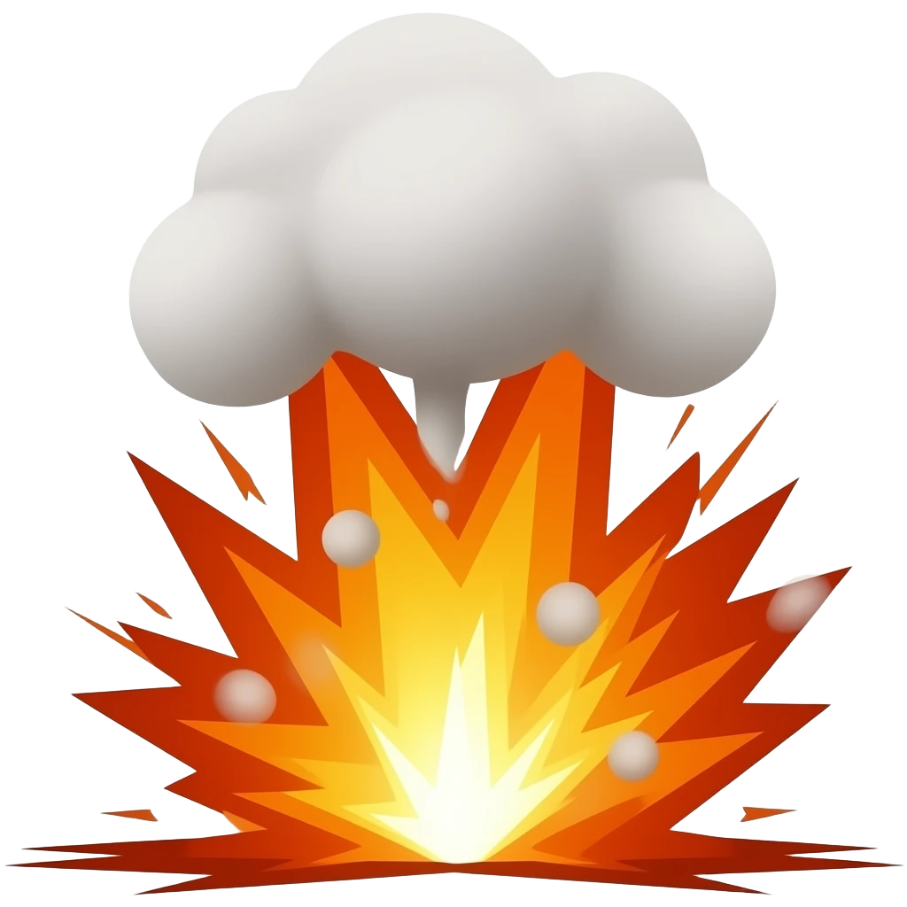 An explosion emoji emoji