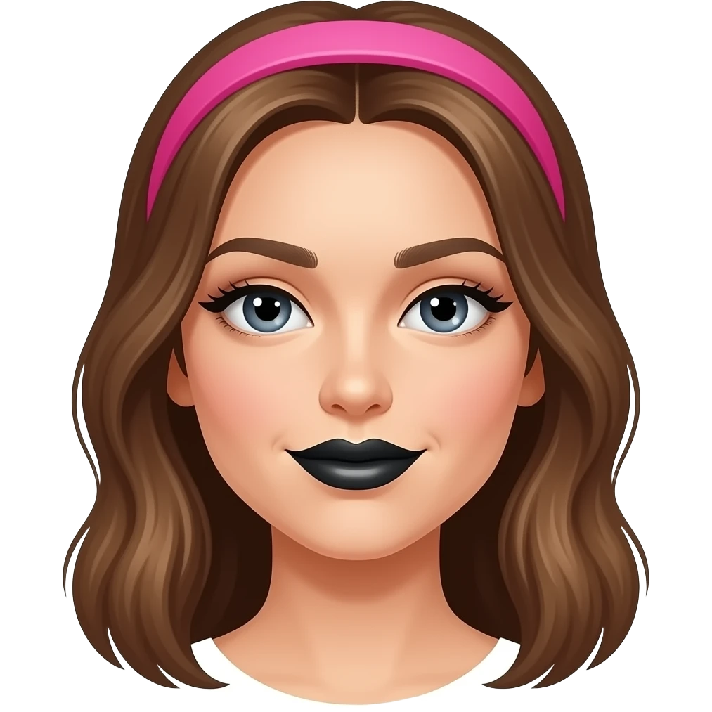 Hot pink thy highs black lip stick emoji