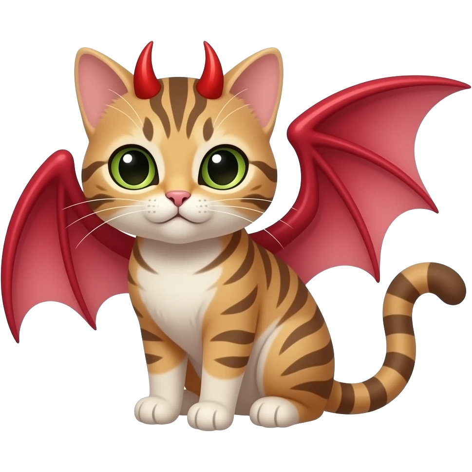 cat with red horns and wings emoji