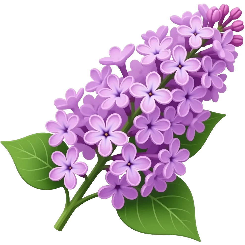 Lilac flowers with vibrant color and hd emoji
