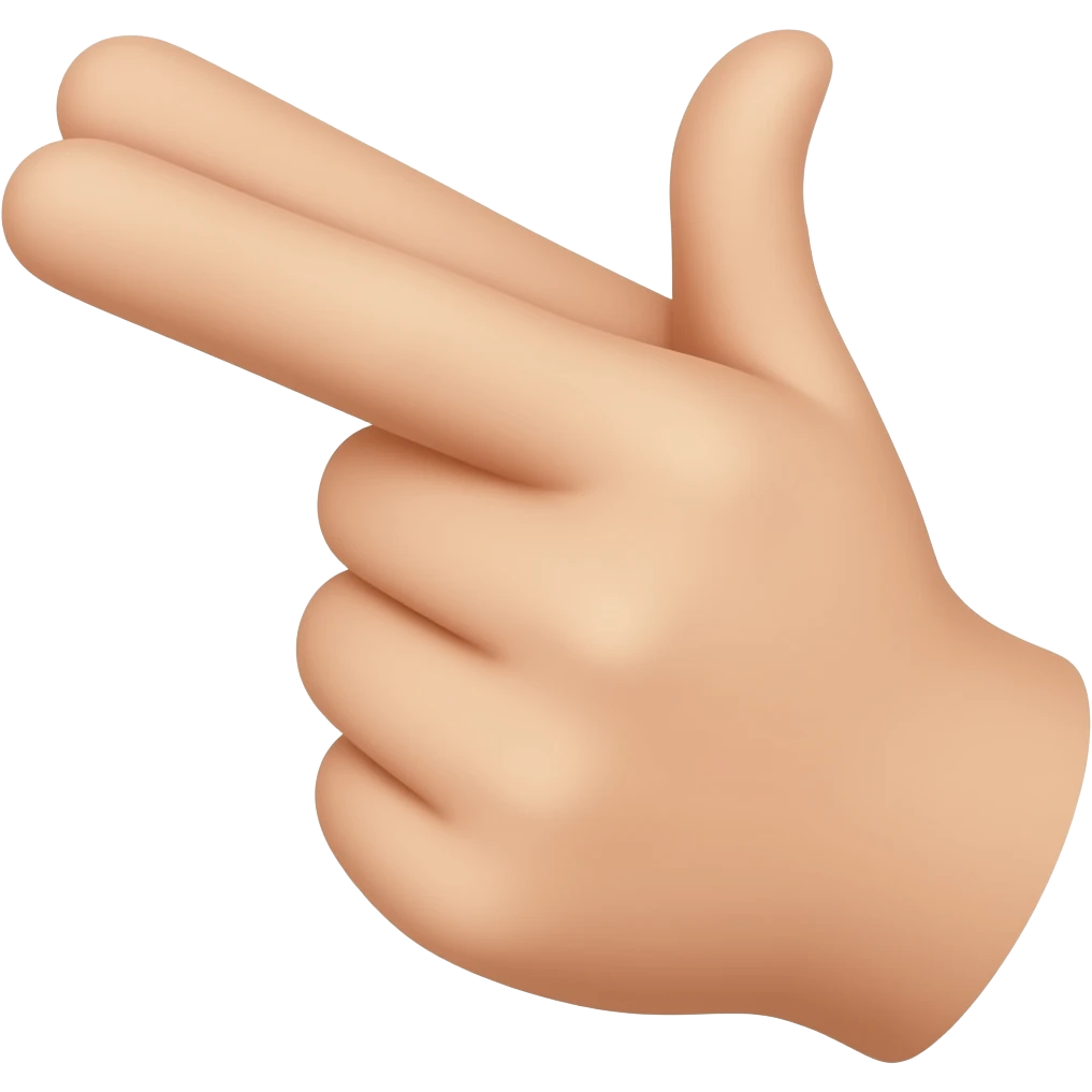 Seña de pistola con los dedos emoji