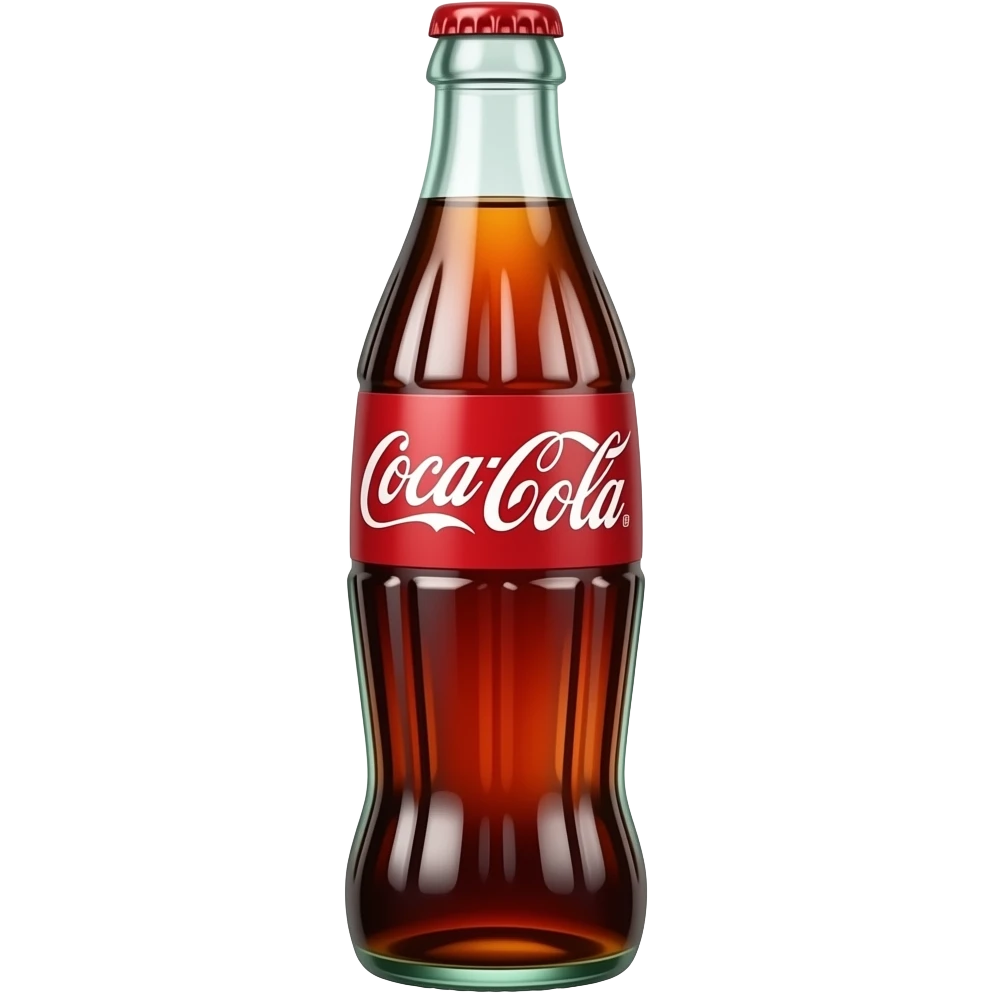Sparkly red bottle of Coca Cola emoji
