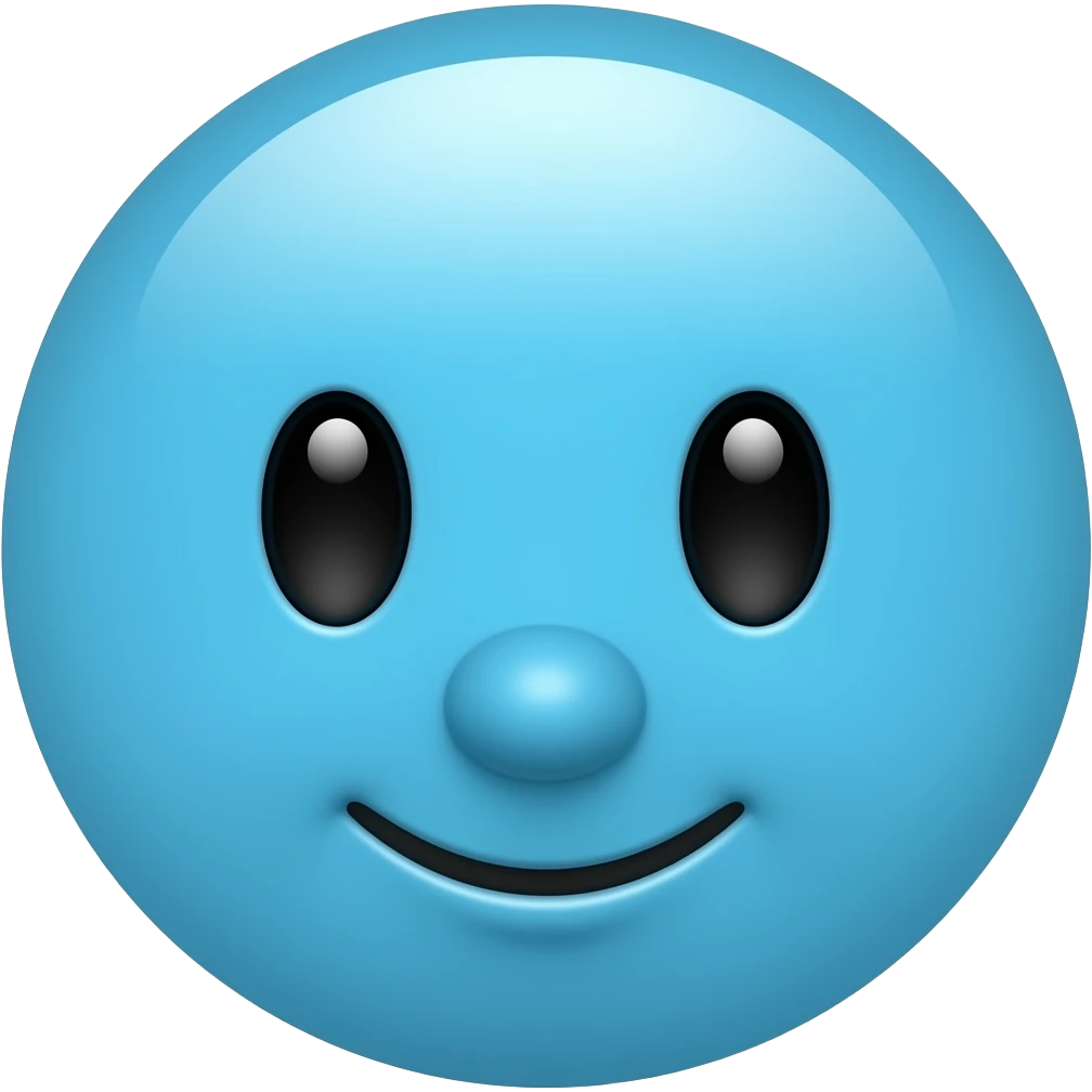 Blue 🔵 emoji mewing emoji