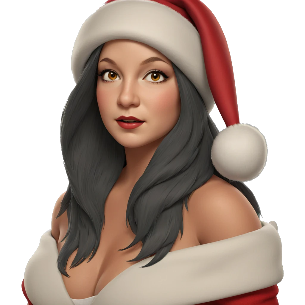 santa hat beauty portrait emoji