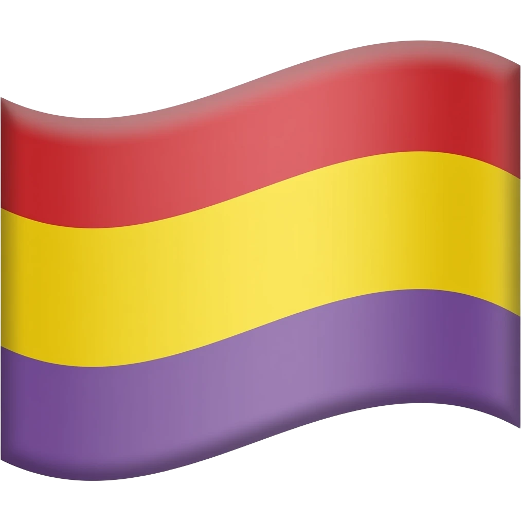 draw one with flag  in the top red in the middel yellow an in the down purple emoji